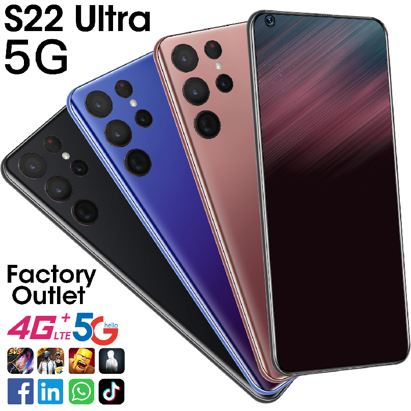3 G cheap mobile phone S22 Ultra Android (16+512GB) memory smart phone large screen mobile phone hot spot